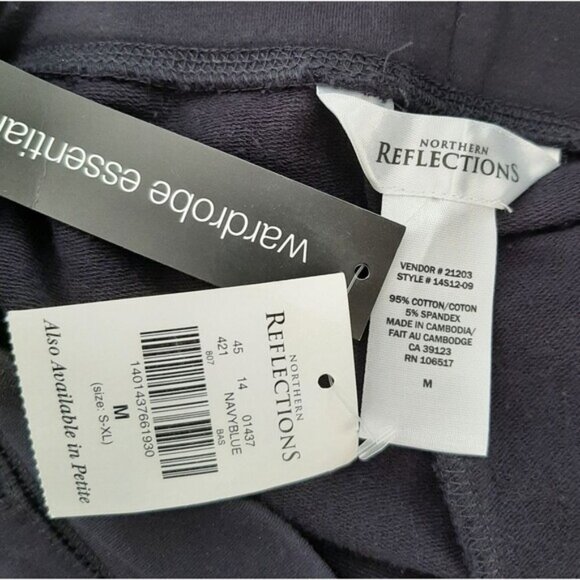 NORTHERN REFLECTIONS | Essentials Ponte Pull-On Comfort Dress Pants Navy Blue M - Picture 9 of 10